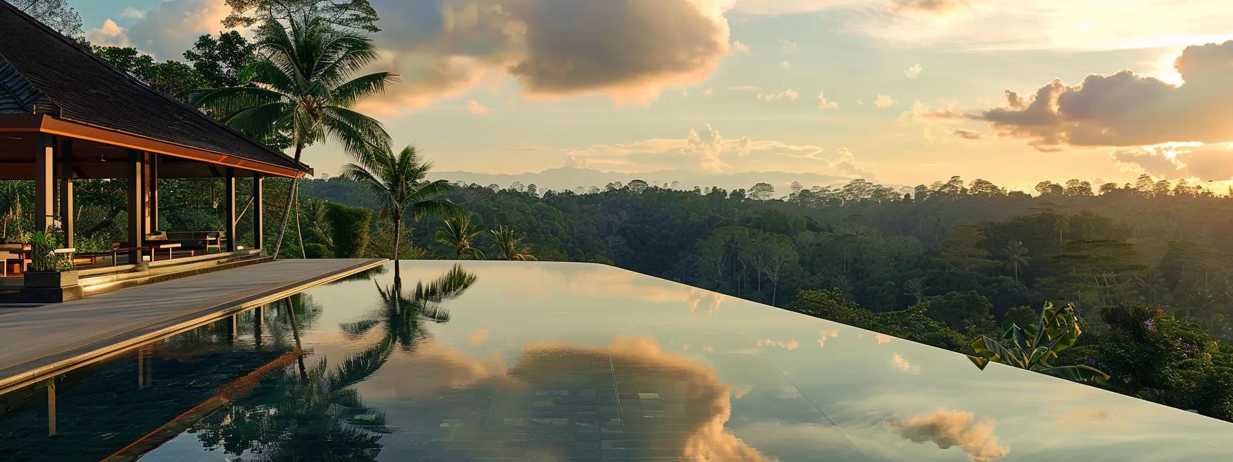 Enhance Your Home: The Art of Water Wall Design 5 a sleek infinity edge pool reflects the surrounding landscape, creating a seamless illusion of boundless space.