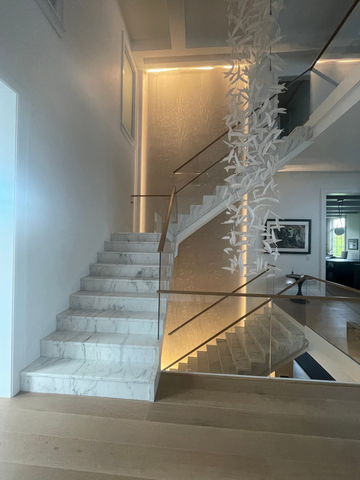 Galleries 63 Water Wall; Stainless Steel Mesh, Private Residence, Louisville, KY