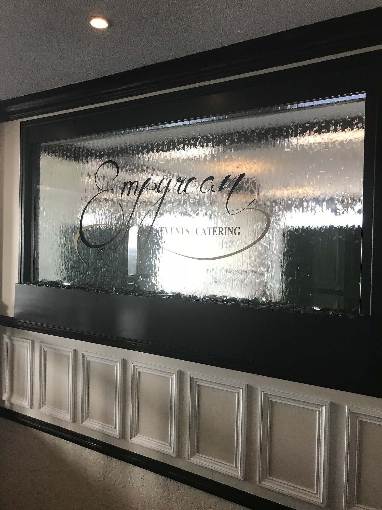 Glass Water Features 10 Glass Water Wall with logo 1 rotated