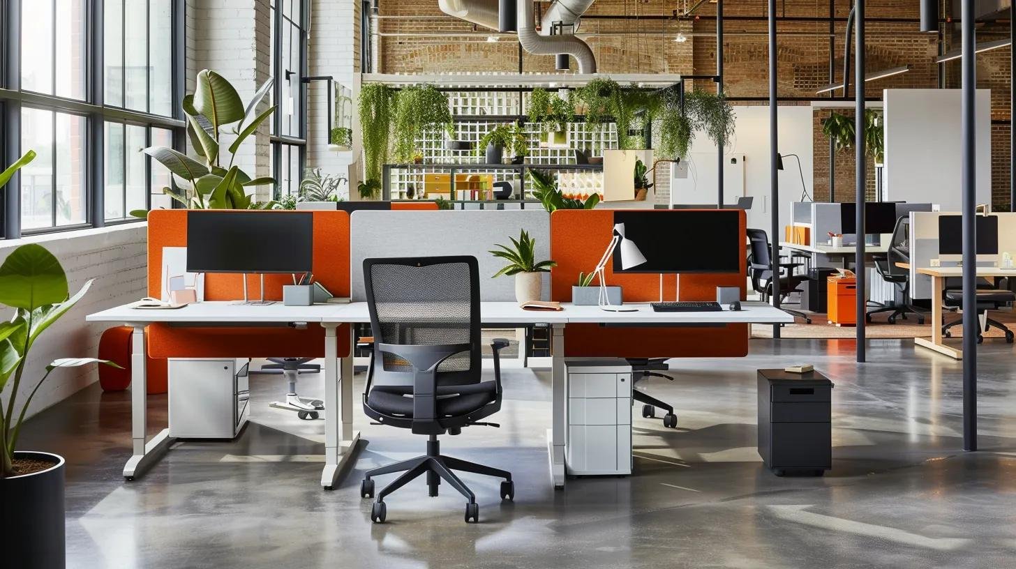 Revamp Your Work Area With Unique Indoor Home Office Designs 6 a modern office space exhibits a sleek and adaptable design, featuring modular workstations seamlessly integrated with customizable indoor water features that create an inviting and productive atmosphere.