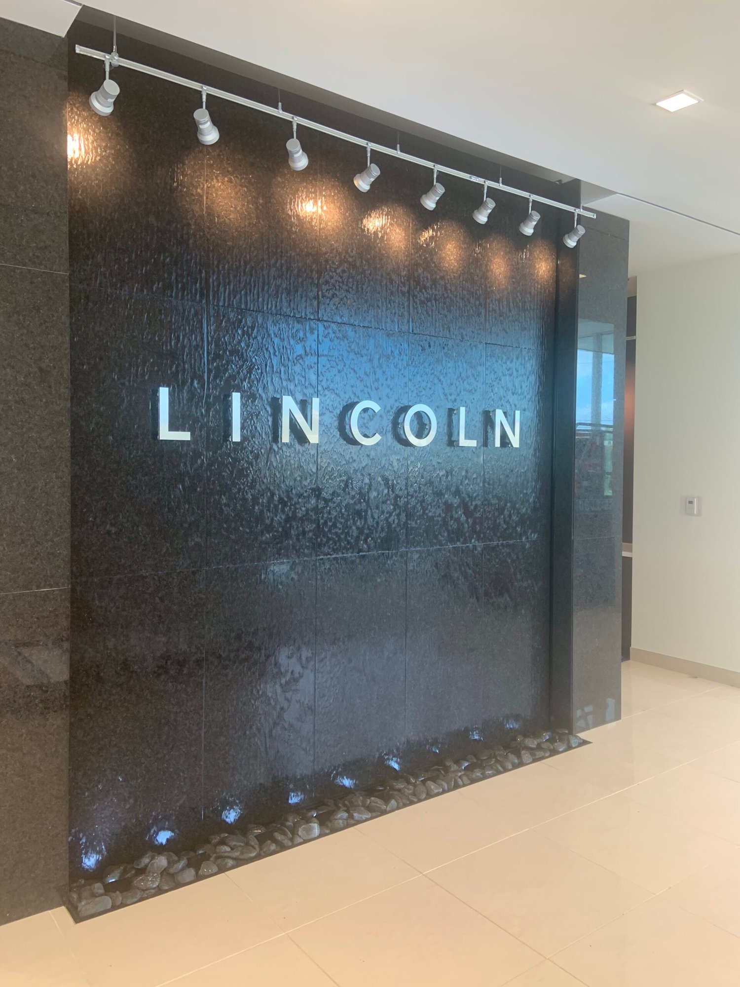 Black Granite Waterfall for West Point Lincoln in Sugar Land, Texas