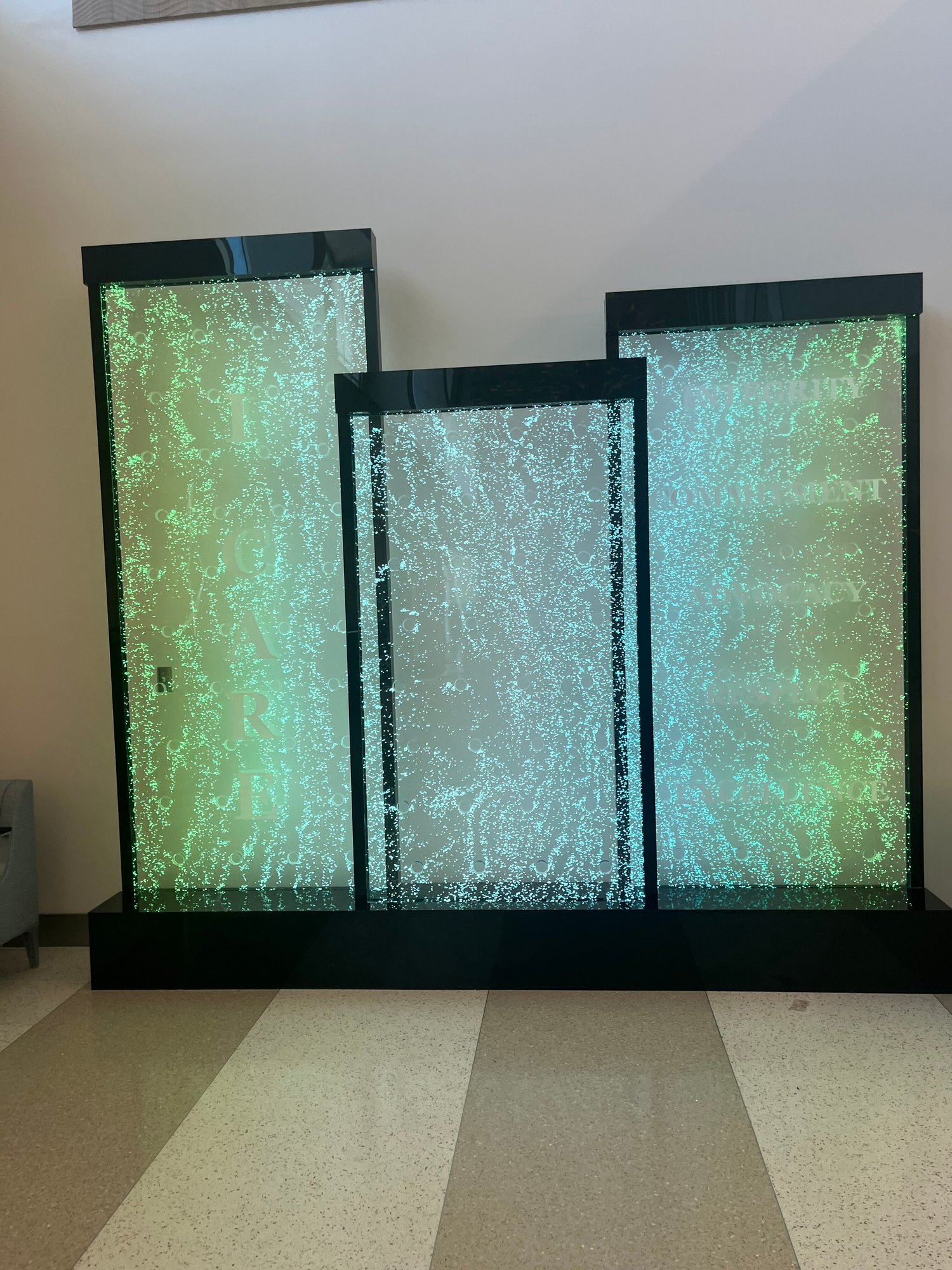 Rod Style Bubble Wall Swirley for Tibor Rubin VA Medical Center in Long Beach, California Rod Style Bubble Wall Swirley for Tibor Rubin VA Medical Center in Long Beach, California