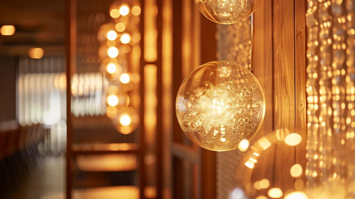 Creating Elegance With a Bubble Wall Sconce 5 a stylish, modern interior showcasing the bubble wall sconce illuminated in a softly lit room, highlighting its elegant bubble glass design while casting warm, ambient light that creates a captivating atmosphere and enhances the overall decor.