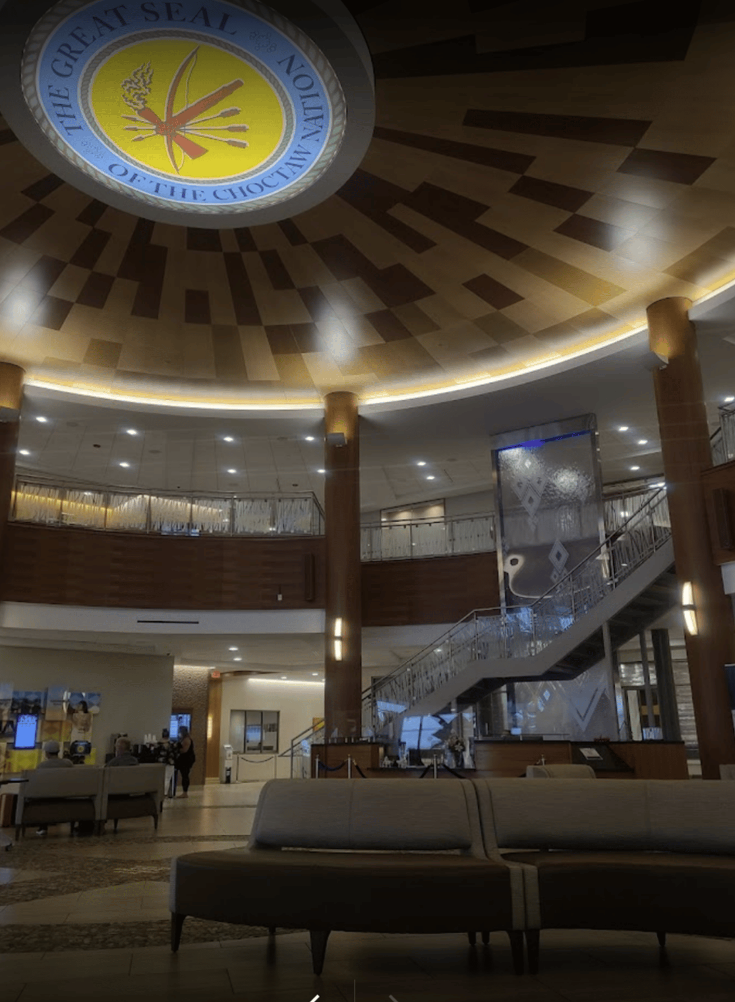 Water Walls 18 Enclosed Water Wall Waterfall at Choctaw Nation Tr