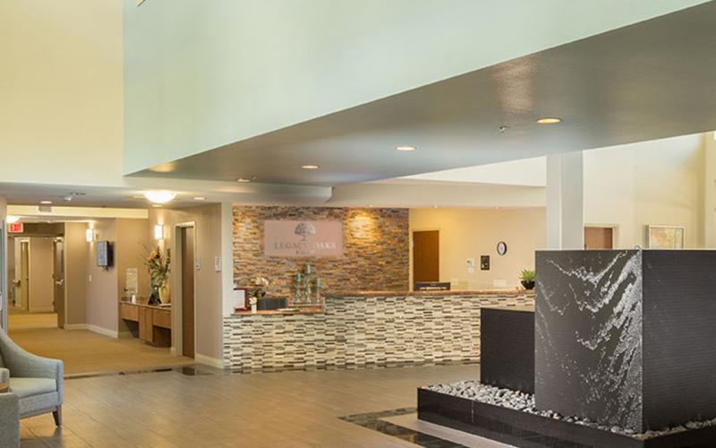 Specialty Fountains 28 Water Wall Rentagular Sculpture Black Scored Acrylic at Legacy Oaks in Lakeway Texas 2