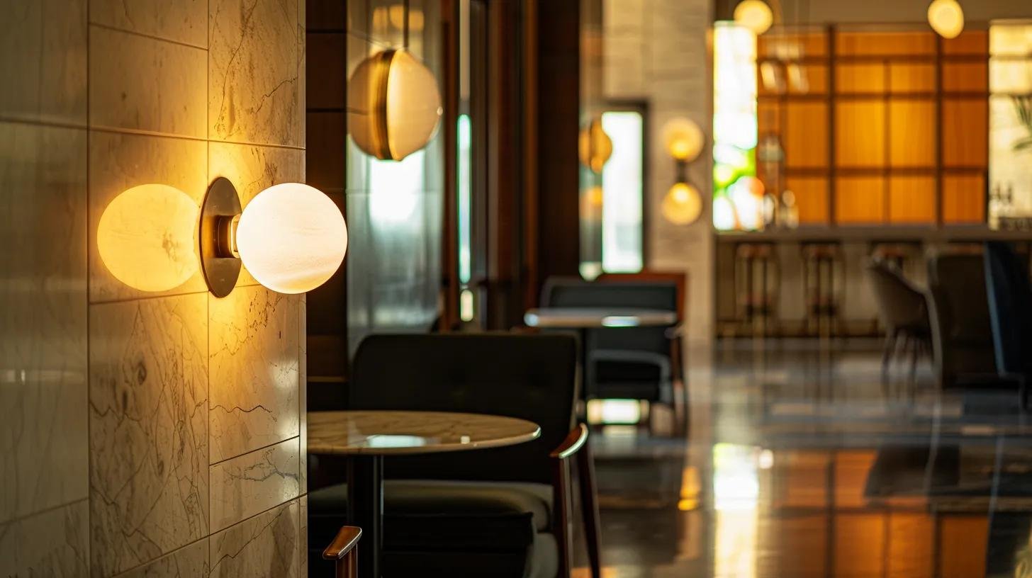 Elegant bubble wall sconce illuminating a modern interior space, enhancing ambiance and style in a contemporary setting.