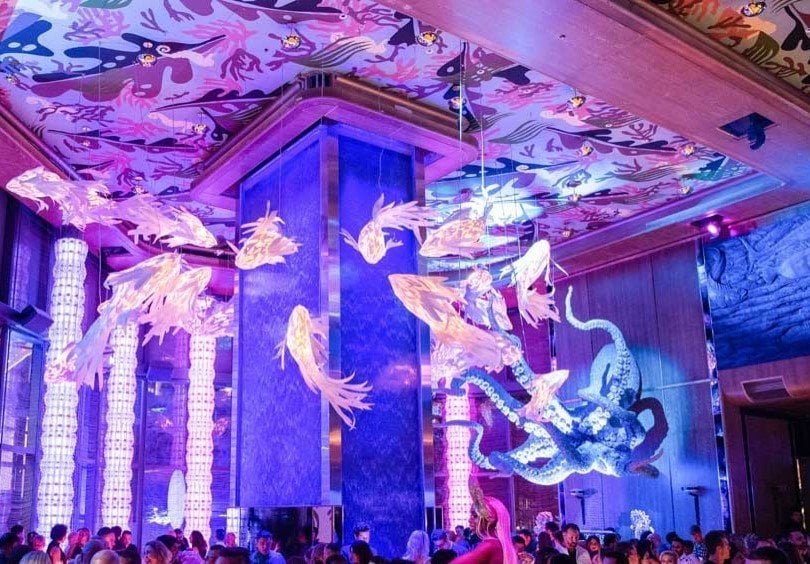 Galleries 58 Water Wall Column; Sexy Fish, Miami, FL