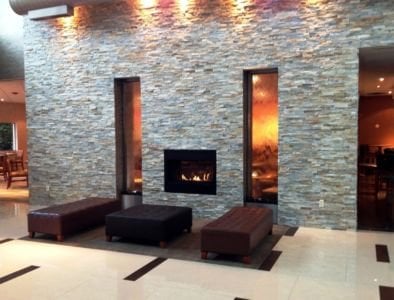 Stainless Steel Water Features 3 Water Walls Holiday Inn Plainview NJ glass water wall with stainless frame