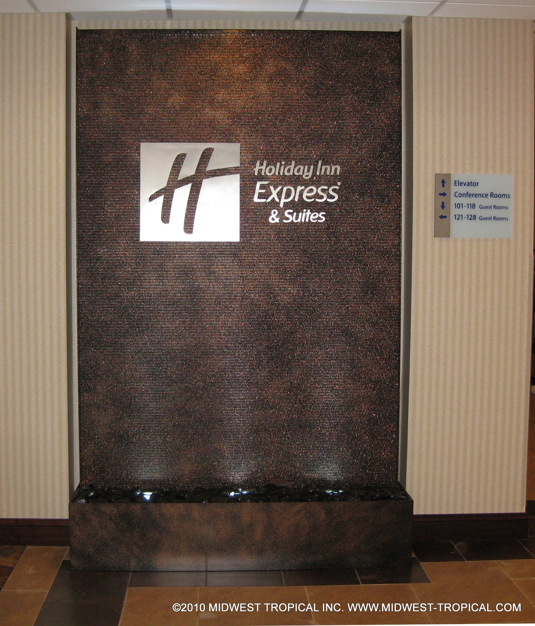 Acrylic Water Features 30 brown copper speckled with logo
