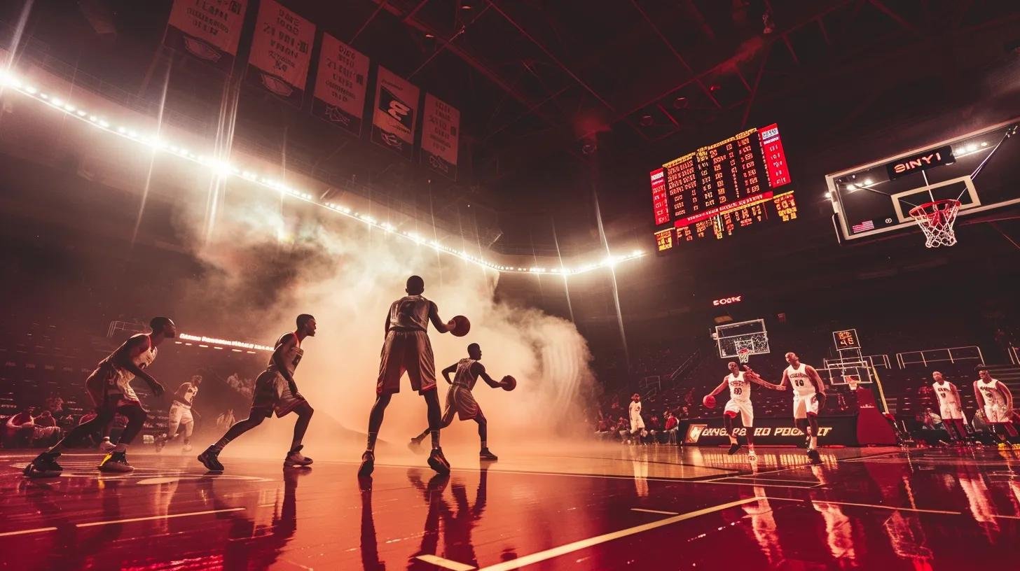 Innovative Bubble Wall Designs for Any Environment 4 a dynamic basketball court scene captures florida state seminoles players in an intense defensive stance, showcasing their athleticism and teamwork under the bright arena lights, with a scoreboard displaying a close game to reflect their competitive spirit in college basketball.