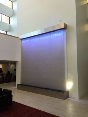 Stainless Steel Water Features 10 Stainless Mesh Water Wall Waterfall at Park Plaza in Chicago Illinois 5 scaled