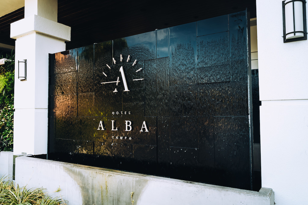 Acrylic Water Features 66 Black Acrylic Water Wall at Hotel Alba in Tampa Florida 7