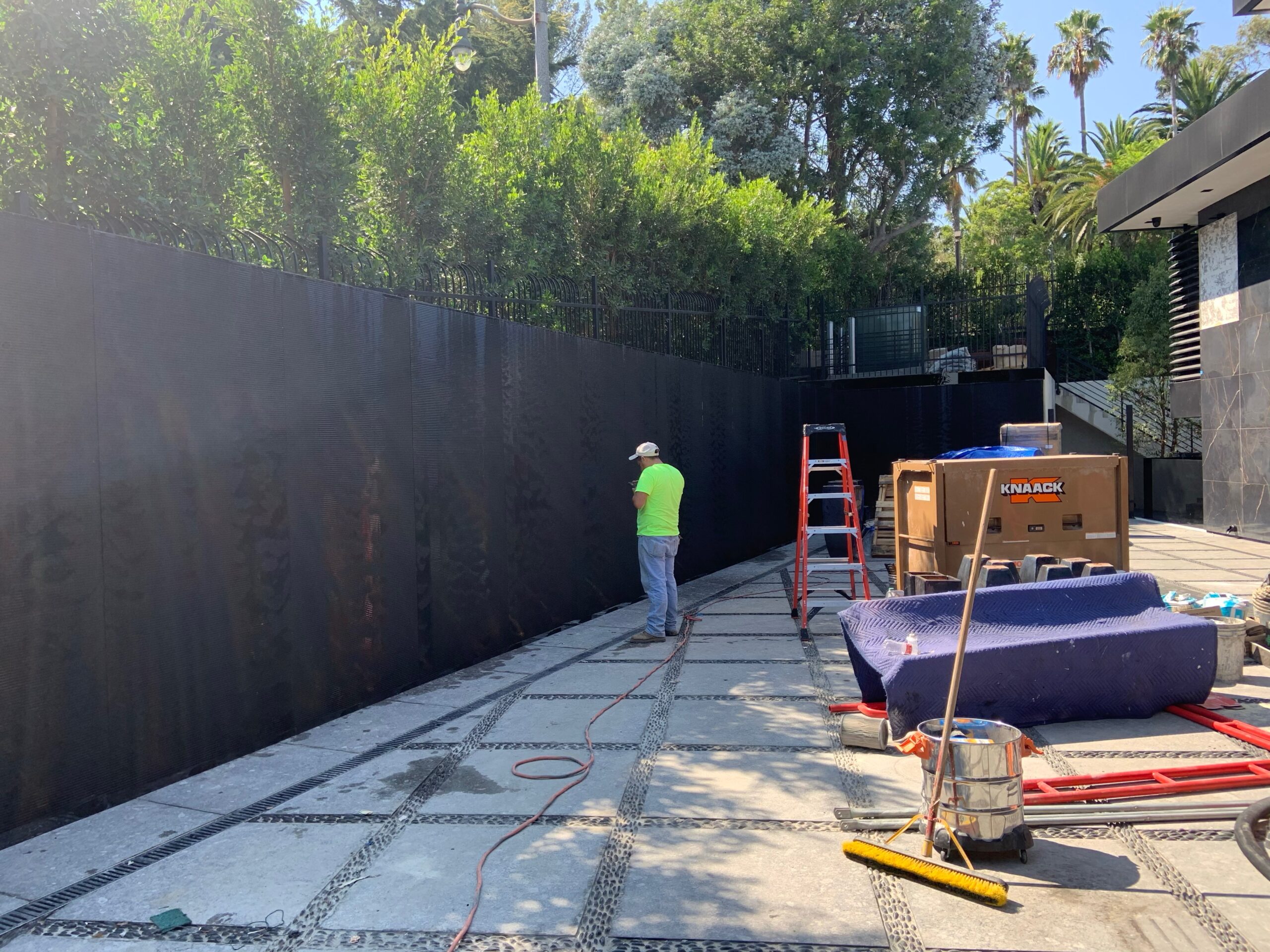 Acrylic Water Features 68 Black Scored Acrylic for Residence at 1200 Bel Air Los Angeles California 2 scaled