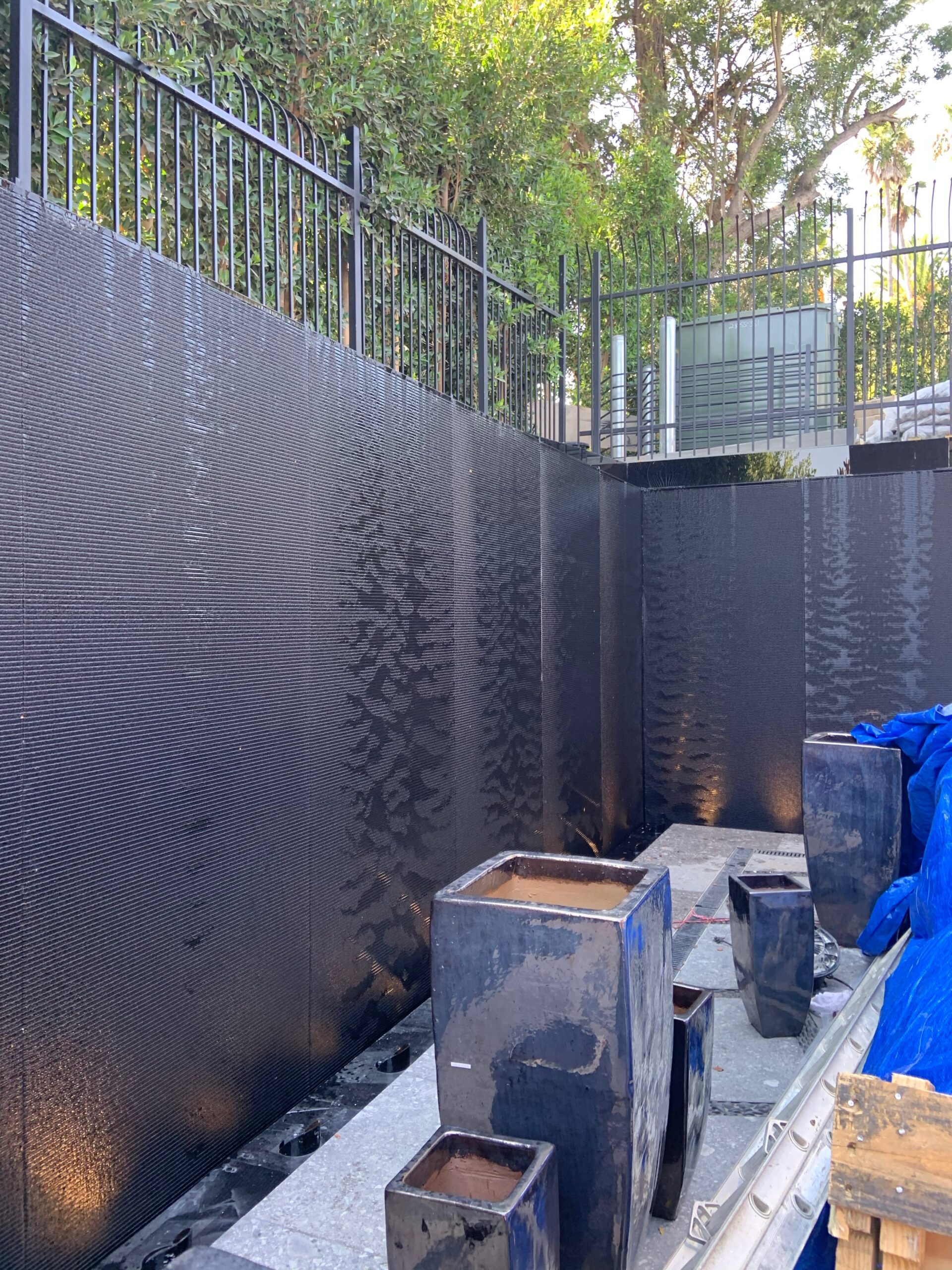 Acrylic Water Features 69 Black Scored Acrylic for Residence at 1200 Bel Air Los Angeles California scaled