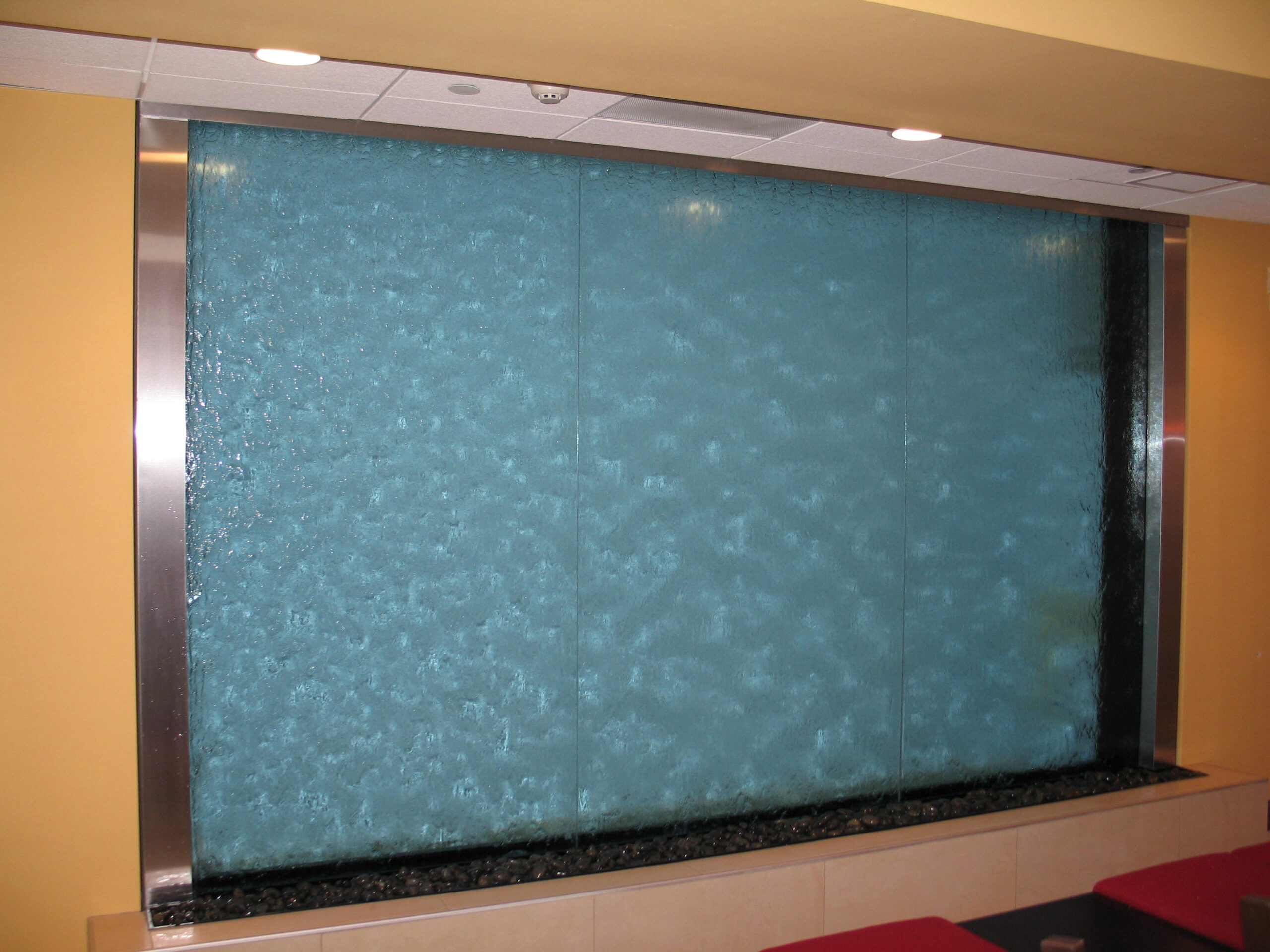 Glass Water Features 70 Blue Glass Waterfall scaled