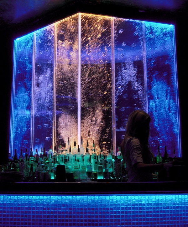 Bubble Walls 372 Bubble Wall Houston Motor Club swirling rod bubble wall feature 3