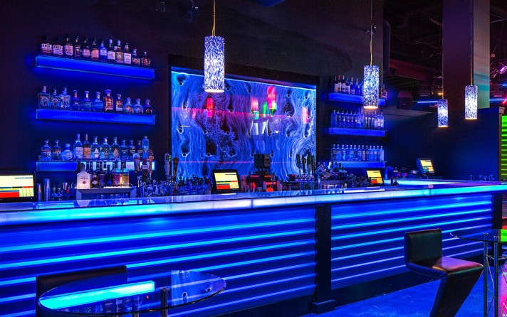 Bubble Walls 356 Bubble Wall Swirley Rod Style at Shadeh Nightclub in Buffalo Thunder Casino in New