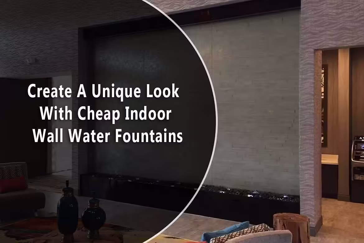 Indoor wall water fountain creating a unique aesthetic, featuring sleek design and modern decor elements, aligned with affordable options for enhancing home interiors.