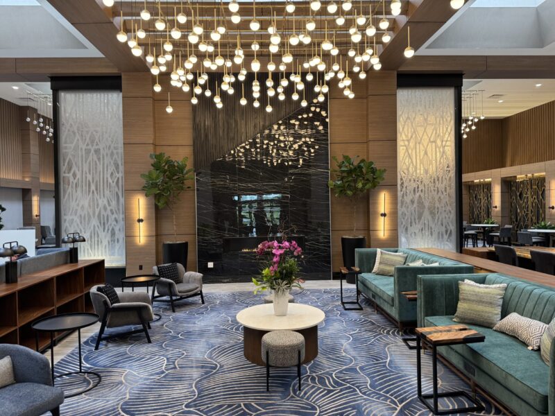 Enclosed Sealed Water Wall with Etched Pattern Logo for Chicago Marriott Northwest in Hoffman Estates, Illinois 2 Enclosed Sealed Water Wall with Etched Pattern Logo for Chicago Marriott Northwest in Hoffman Estates, Illinois 2