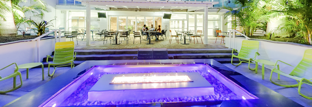 Reflection Pools & Fountains 33 Fire Pit Reflection Pool Moat at Hotel Alba Tampa with Logo 3