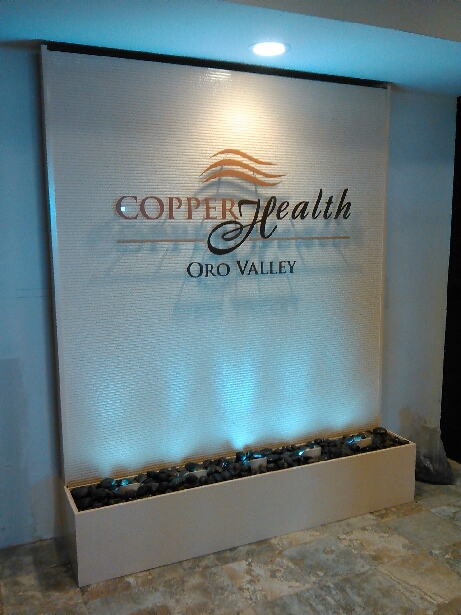 Acrylic Water Features 58 Painted Scored Acrylic Aquafall Water Wall Waterfall with Logo