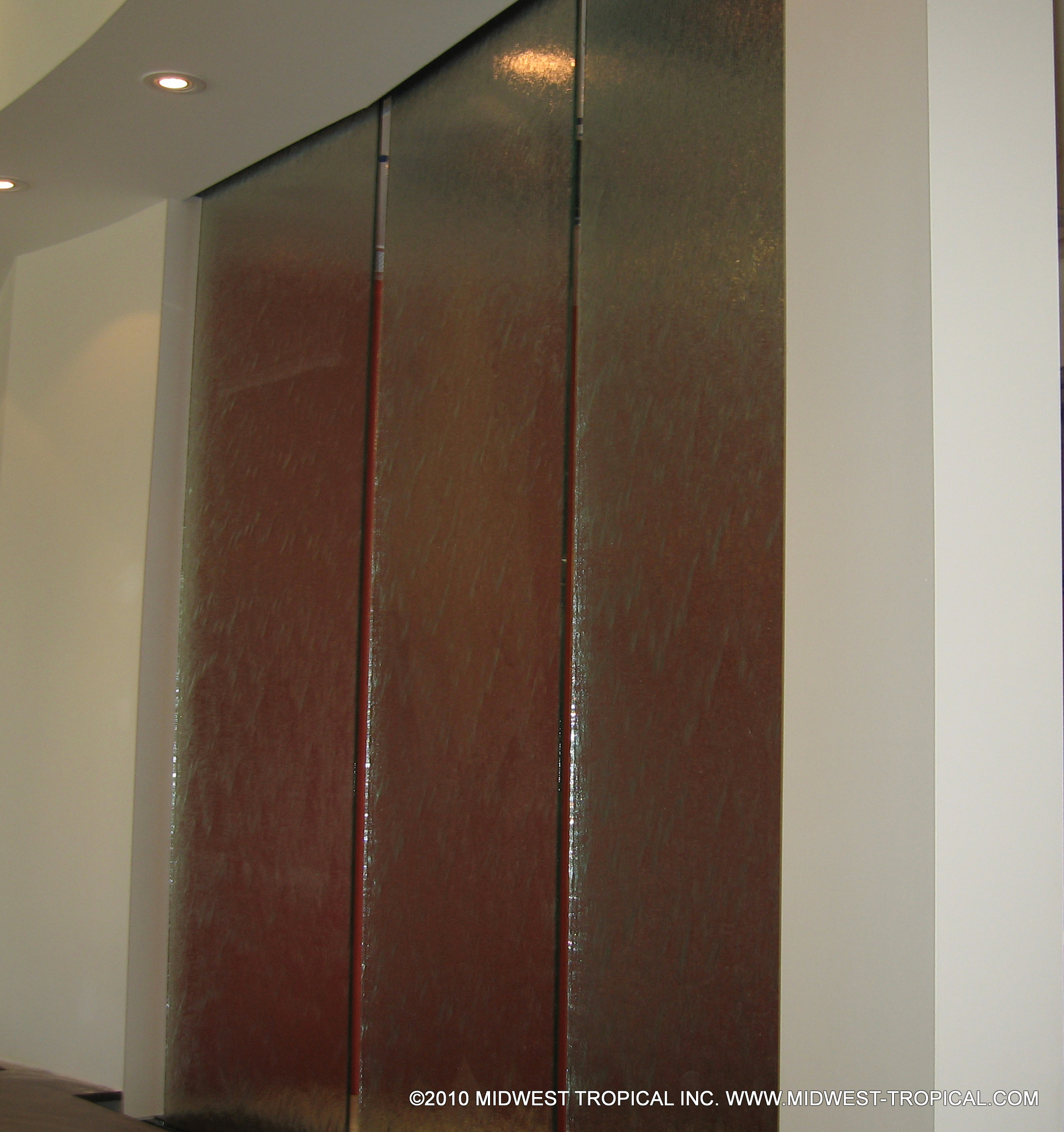 Glass Water Features 73 Rain Glass Frameless 3 Piece Ohio Spa