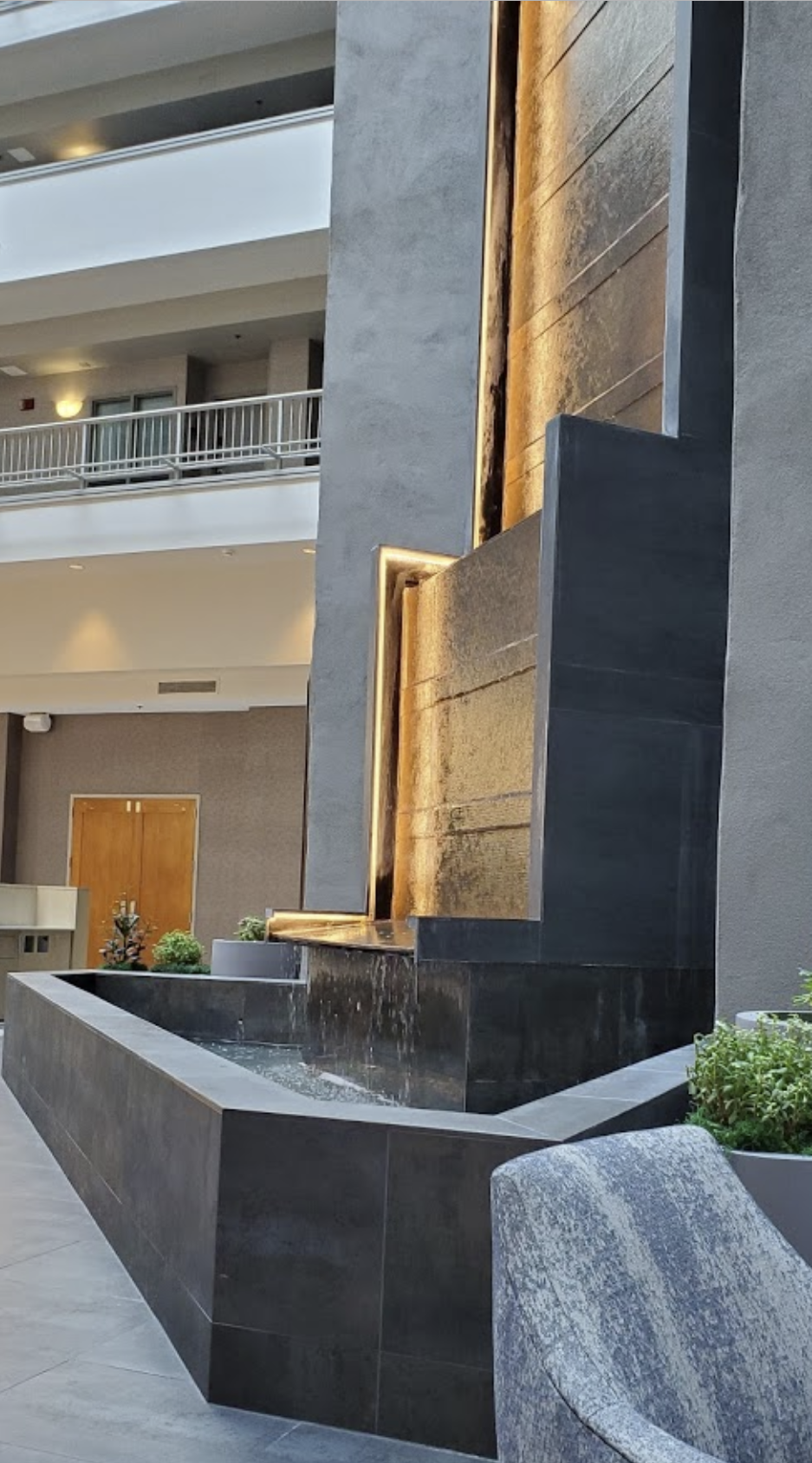 Reflection Pools & Fountains 14 Tile Water Wall at Embassy Suites Montgomery Bay Seaside California