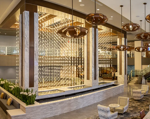 Specialty Fountains 44 Weir Overflowing into Reflection Pool at Embassy Suites Knoxville Downtown 3