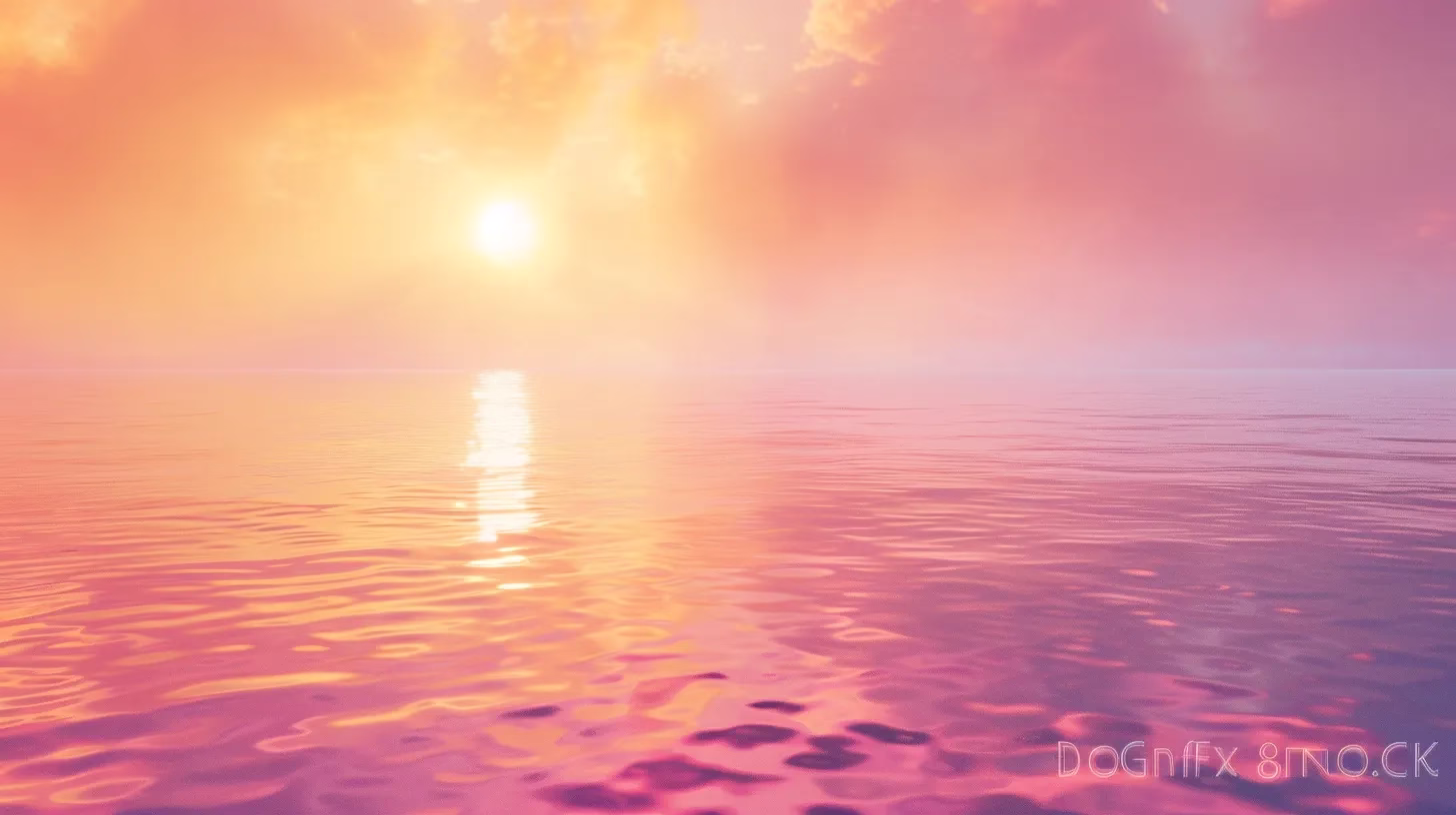 How Wall Water Adds Serenity to Your Surroundings 4 a breathtaking sunrise casts golden light over a serene lake, reflecting vibrant hues of orange and pink as mist gently rises from the water's surface.