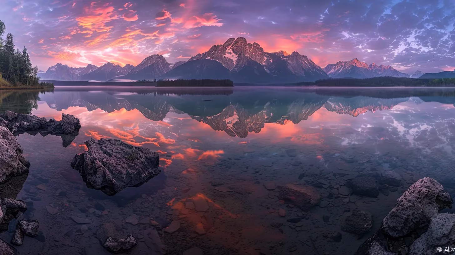 Managing Door Water Issues in Your Property 5 a breathtaking sunrise illuminates a tranquil mountain lake, its crystalline waters perfectly reflecting the vibrant hues of the sky and the majestic peaks surrounding it.