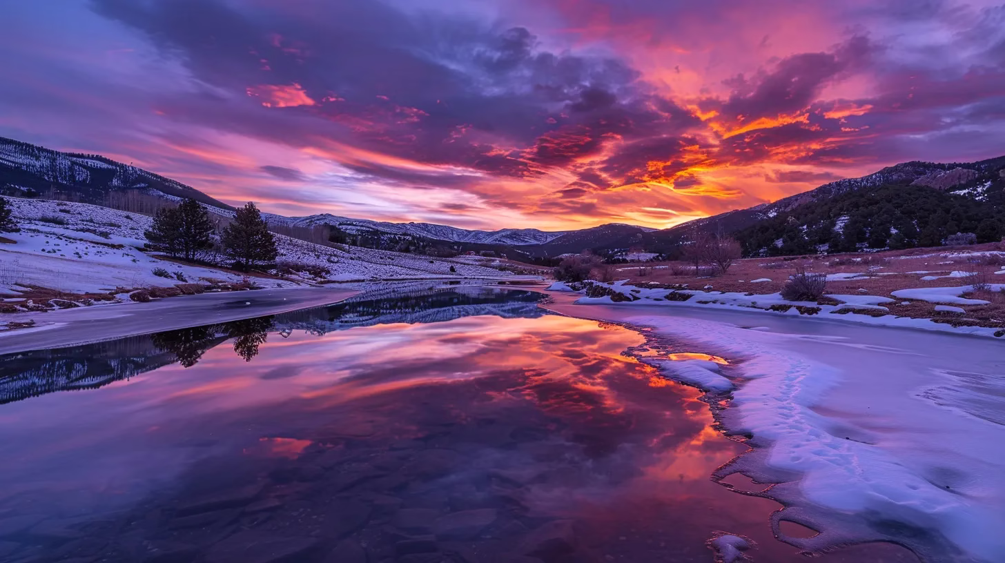 Understanding the Beauty of Rock Water Formations 1 a breathtaking sunset casts a warm, golden glow over a tranquil lake, reflecting the vibrant hues of orange and purple clouds, creating a serene and captivating atmosphere.