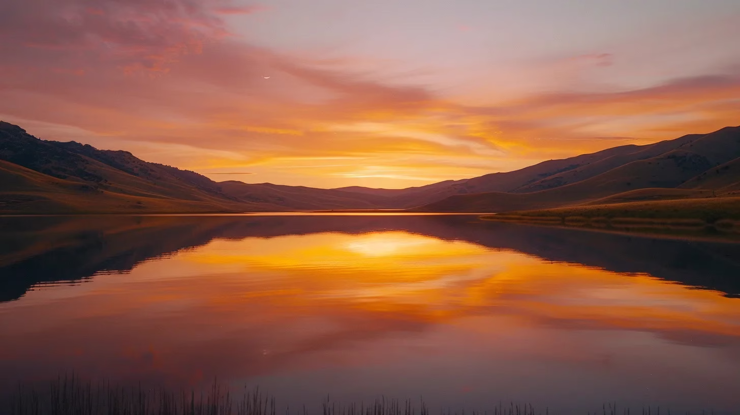 How to Choose the Right Material for Your Exterior Wall 4 a breathtaking sunset casts vibrant shades of orange and purple above a tranquil lake, reflecting the serene beauty of nature in perfect harmony.
