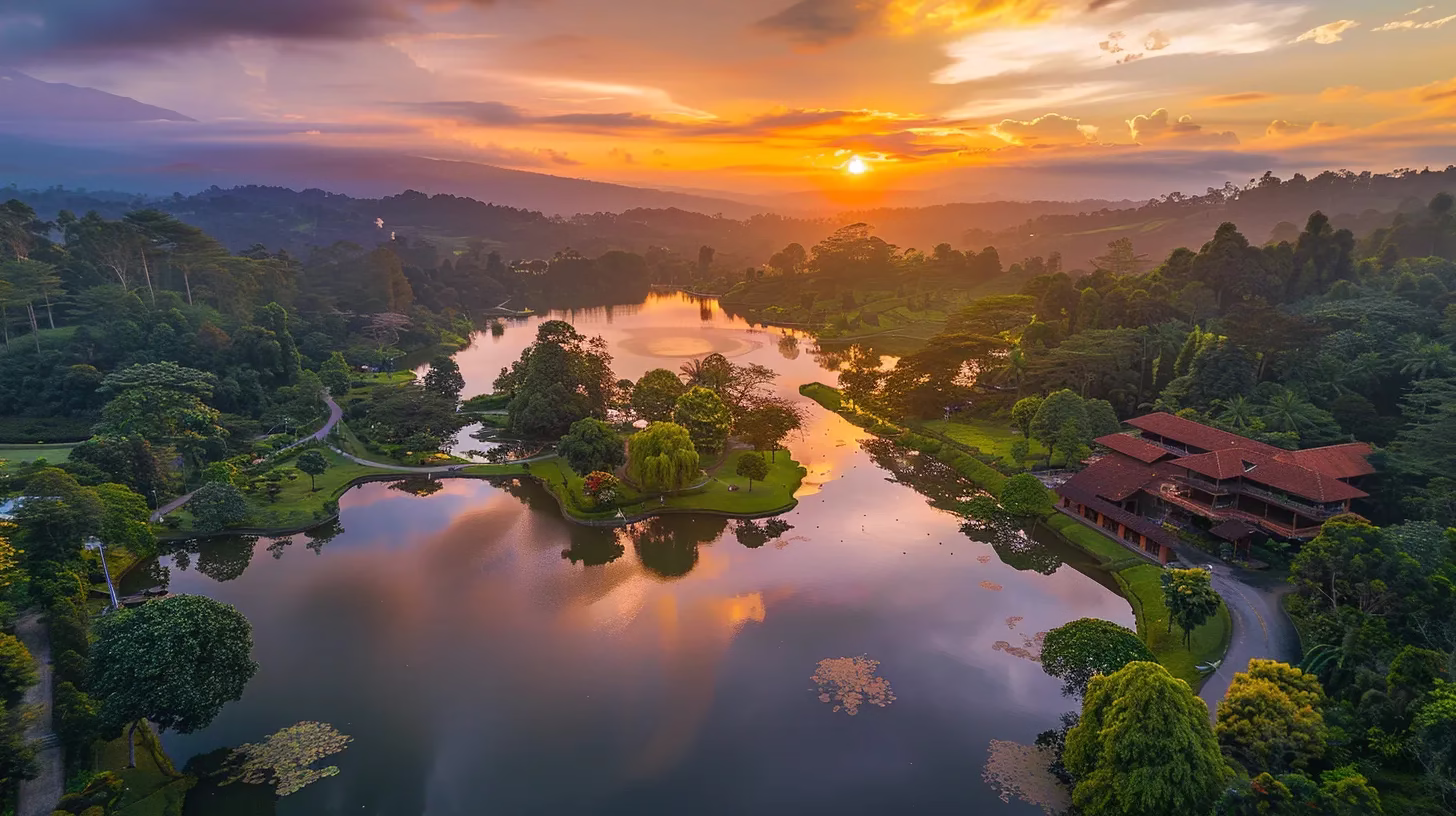 Quality Brands to Trust When You Buy Water Fountain 3 a luminous sunrise casts a golden hue over a tranquil lake, reflecting the vibrant colors of the sky and surrounding lush greenery, evoking a sense of peace and renewal.