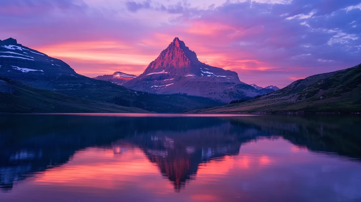 Creative Solutions for Excess Patio Water Problems 2 a majestic, sunlit mountain peak rises dramatically above a tranquil lake, reflecting the vibrant hues of the dawn sky, creating a serene and captivating landscape.