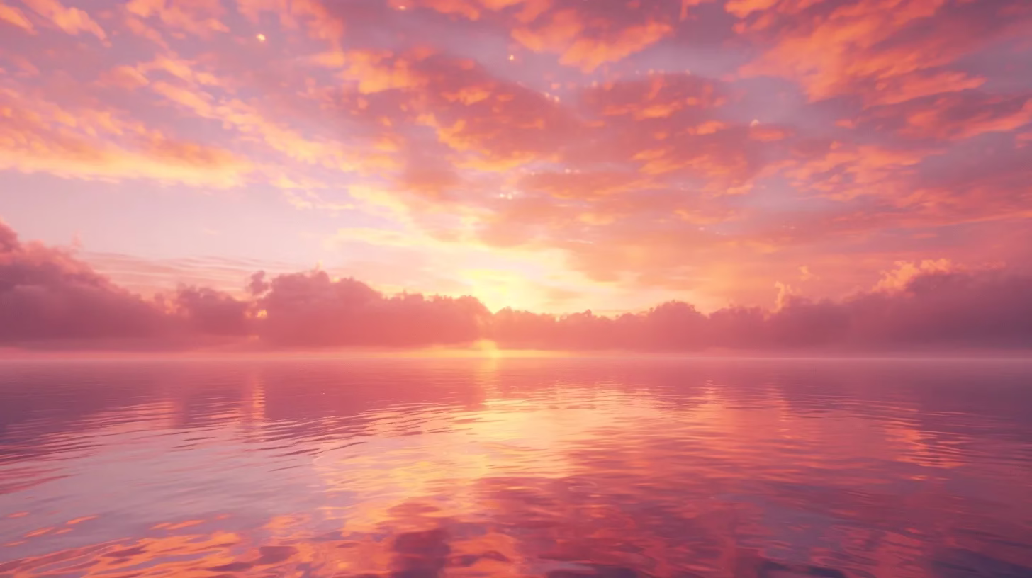 Design a Beautiful DIY Waterfall for Your Backyard 6 a radiant sunrise casts a golden glow over a tranquil lake, reflecting the vibrant hues of pink and orange skies, while mist gently rises from the water's surface, creating a serene and picturesque landscape.