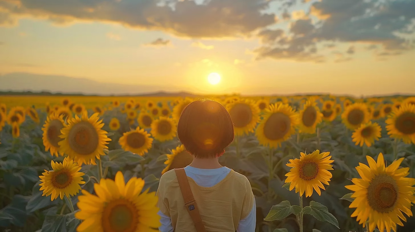 Tips for Maintaining Indoor Water Fixtures Swiftly 4 a vibrant sunflower field stretches towards the horizon under a golden sunset, casting warm, ethereal light that enhances the rich yellow petals against a backdrop of softly painted clouds.