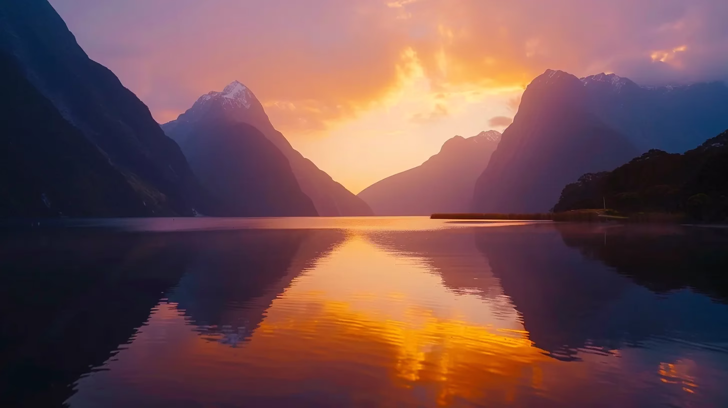 Creative Ways to Use Cheap Indoor Storage Solutions 3 a vibrant sunset casts a golden hue over a serene lake, reflecting the silhouettes of majestic mountains in the background, creating a tranquil and idyllic atmosphere.