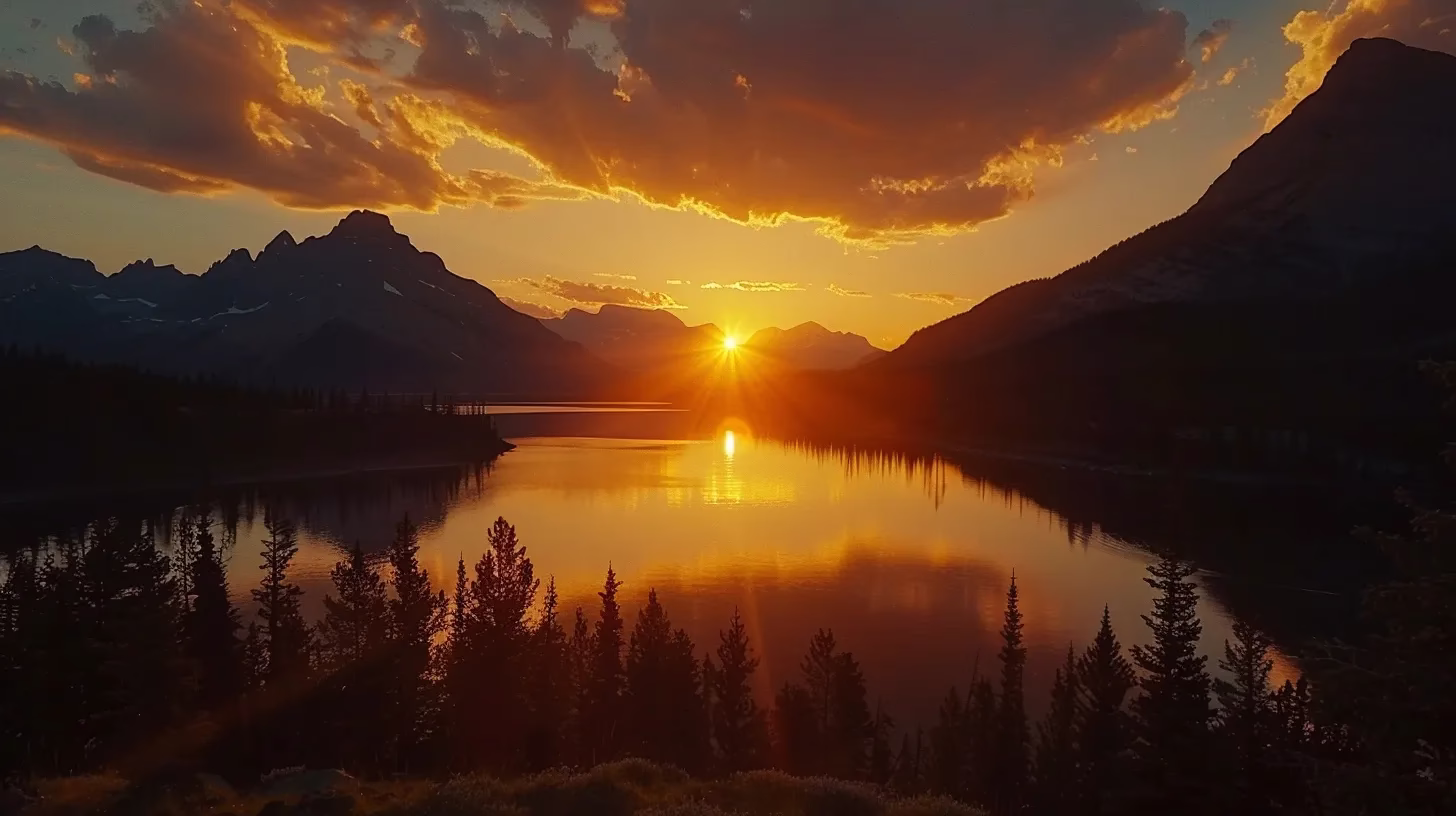 Creative Ways to Use Cheap Indoor Storage Solutions 2 a vibrant sunset casts a golden glow over a tranquil lake, with silhouetted mountains framing the horizon for a breathtaking and serene landscape.