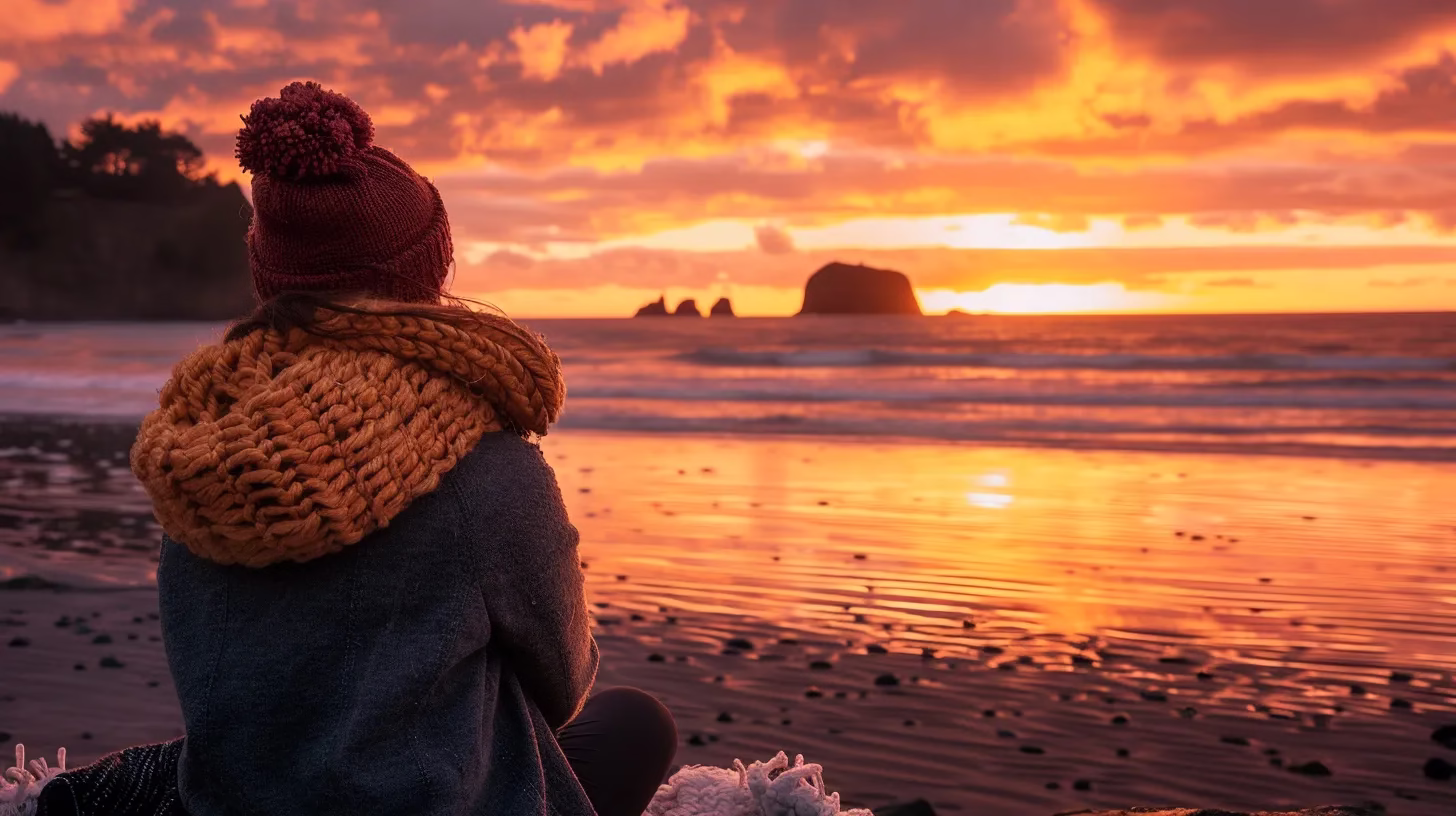 Benefits of Rain Water Harvesting for Sustainable Living 6 a vibrant sunset casts golden hues across a tranquil ocean, reflecting the fiery sky and creating a serene atmosphere.