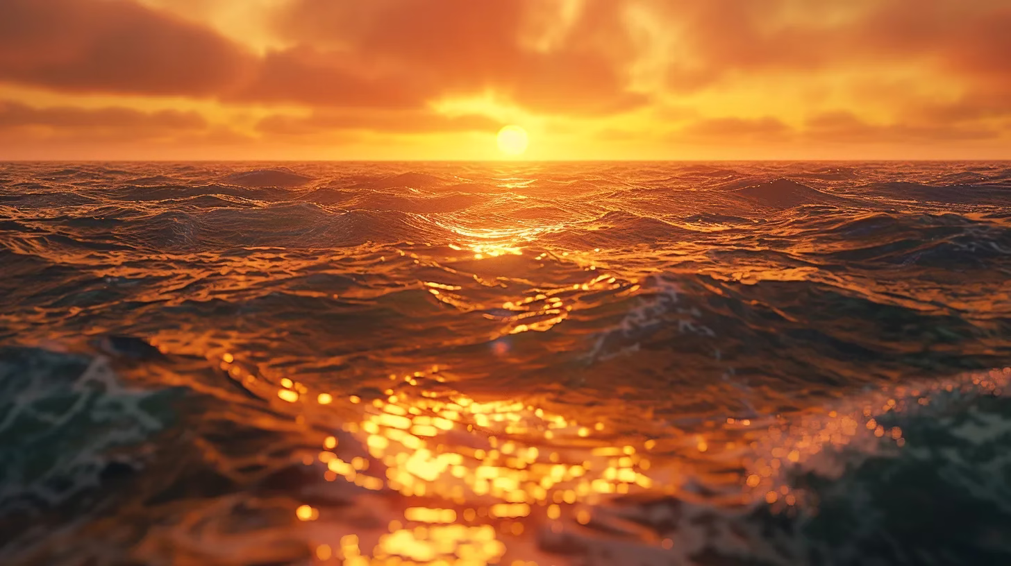 Steel Fountain Styles That Enhance Any Landscape 3 a vibrant sunset illuminates a serene ocean landscape, casting golden reflections on gentle waves as wispy clouds drift across the horizon.