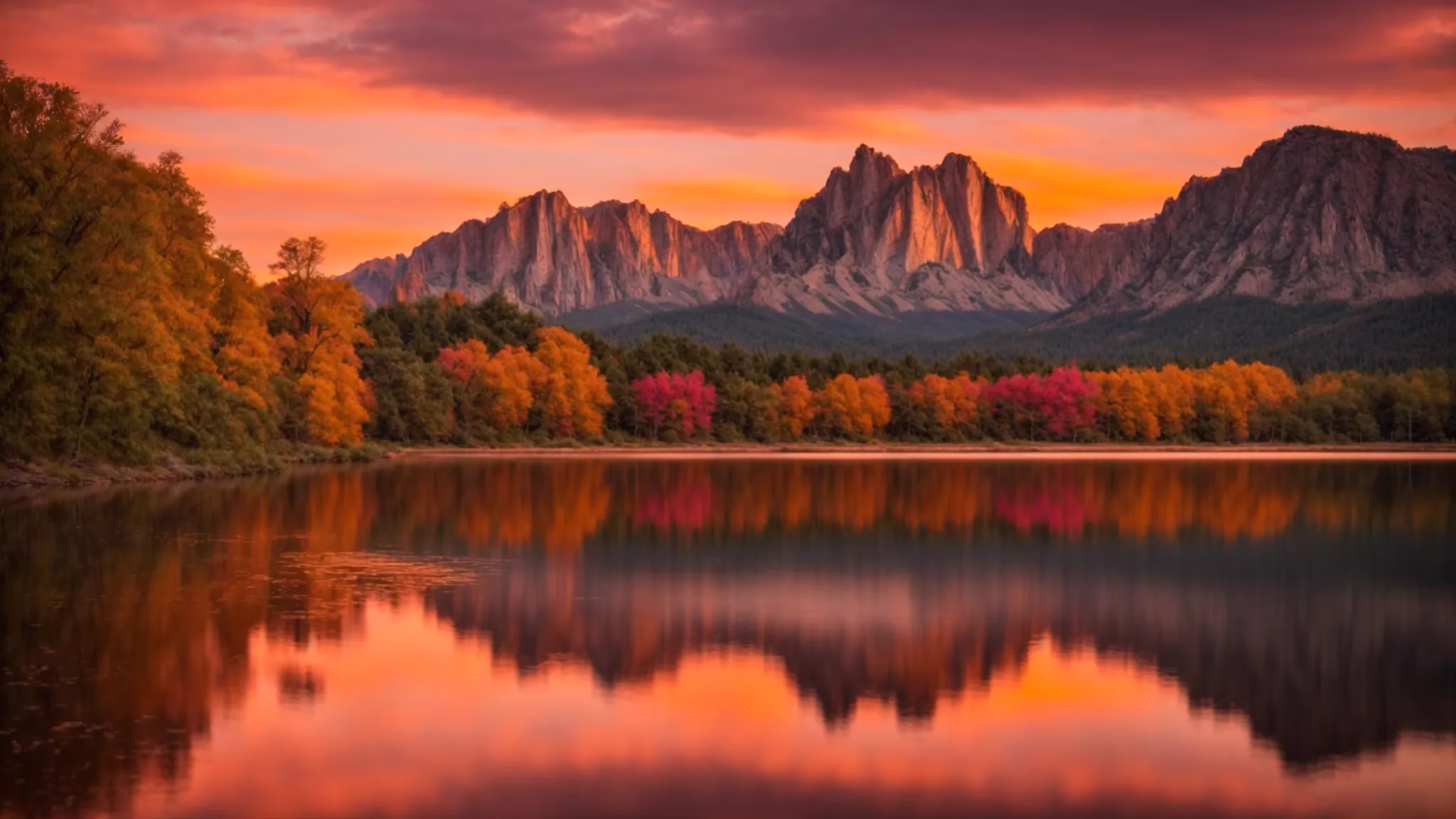 Interior Water Feature Ideas for Serene Living Spaces 5 a breathtaking sunset casts a warm golden glow over a tranquil lake, reflecting vibrant hues of orange and pink in the serene water, creating a harmonious and peaceful atmosphere.