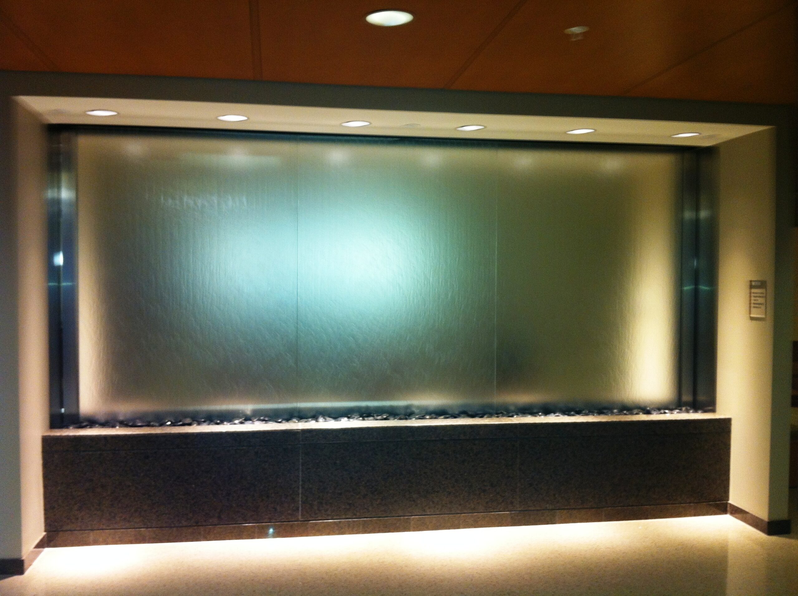 Glass Water Features 95 hospital water feature little company of mary evergreen park il interior water wall glass waterfall in lobby scaled