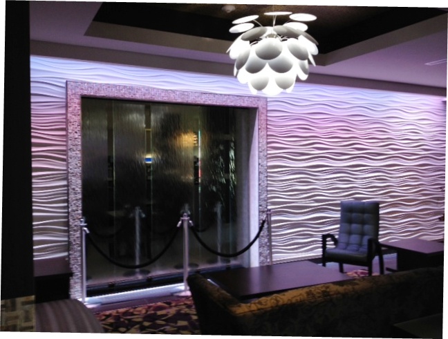 Glass Water Features 76 interior water feature in hotel lobby Holiday Inn Amarillo TX frameless glass waterfall