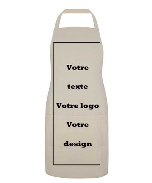 Tablier à bavette 100% recyclé personnalisé