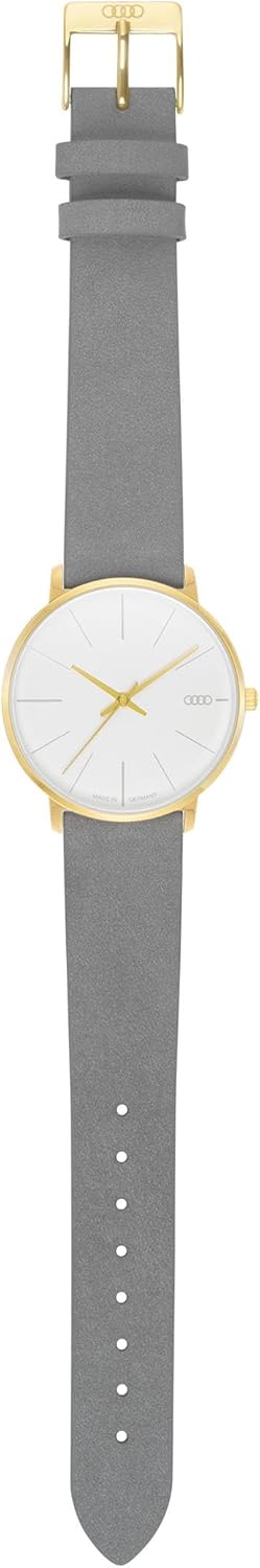 audi collection montre bracelet pour femme, or clair/blanc/gris 3102400200