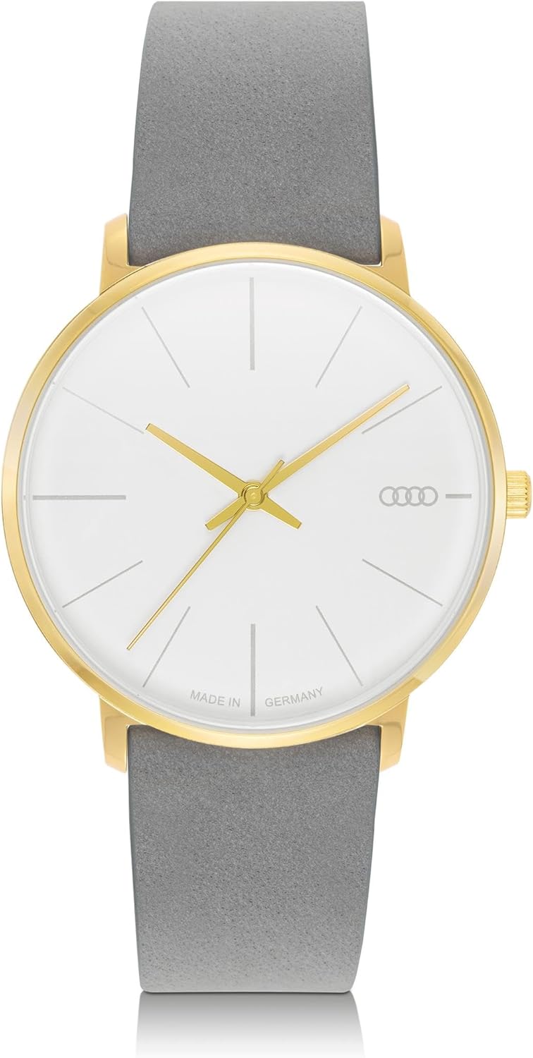 audi collection montre bracelet pour femme, or clair/blanc/gris 3102400200