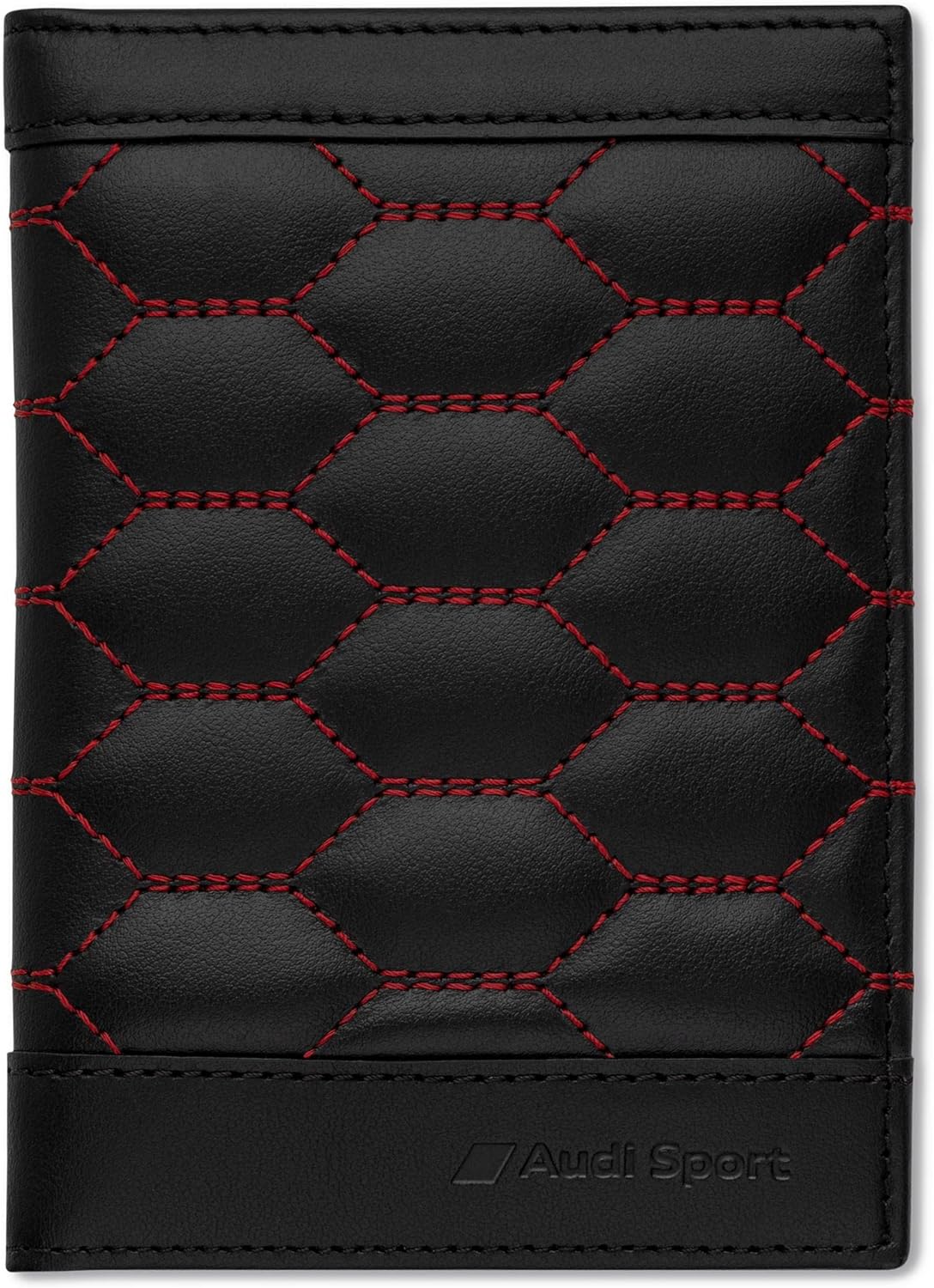 audi collection 3152201500, etui de protection rfid en cuir pour carte de véhicule noir/rouge motif audi sport unisexe, taille unique