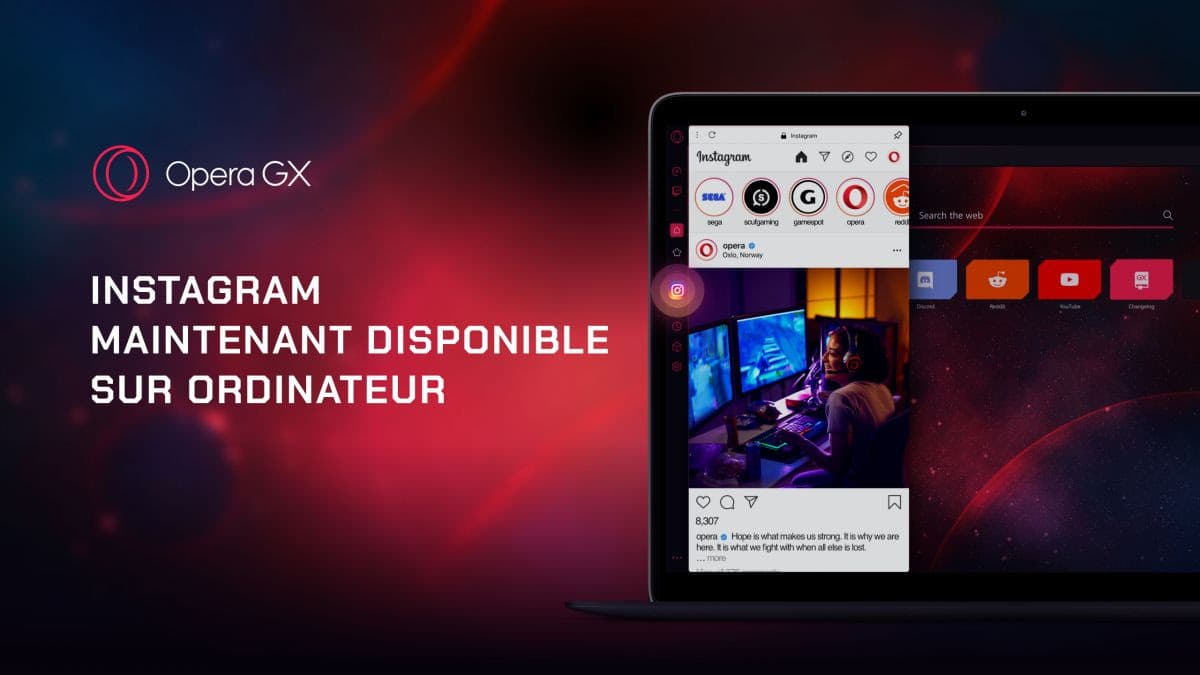 You are currently viewing Le premier navigateur de jeu au monde, Opera GX, bénéficie de la prise en charge intégrée d’Instagram et d’autres caractéristiques uniques à Opera