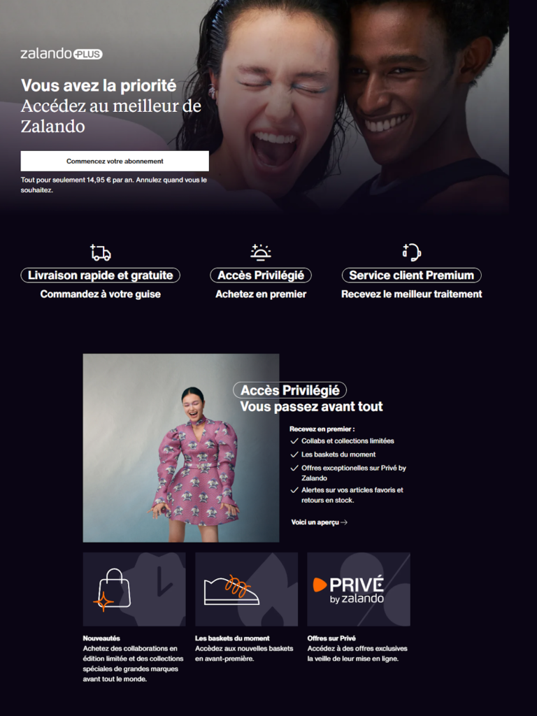 landing page zalando