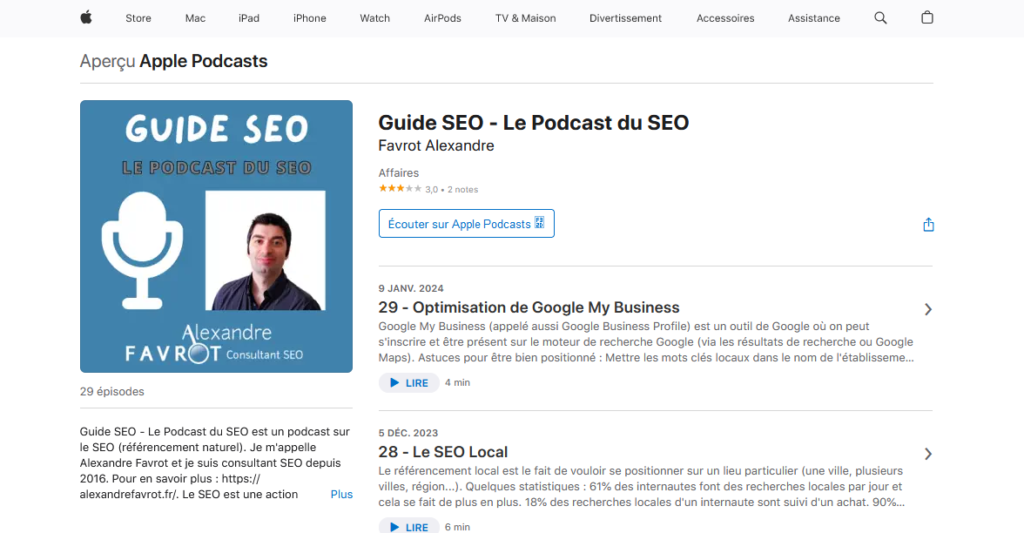 Guide SEO par Alexandre Favrot